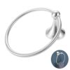 HIGOH Towel Racks, Bath Towel Holder,Bathroom Hand Towel,Stainless Steel round Hand Wall Mounted Towel Holder Rack,Brushed Nickel Modern Minimali