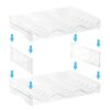 Cq acrylic Plastic Free-Standing Water Bottle and Wine Rack Storage Organizer for Kitchen Countertops, Table Top, Pantry, Fridge Stackable,2 Pack