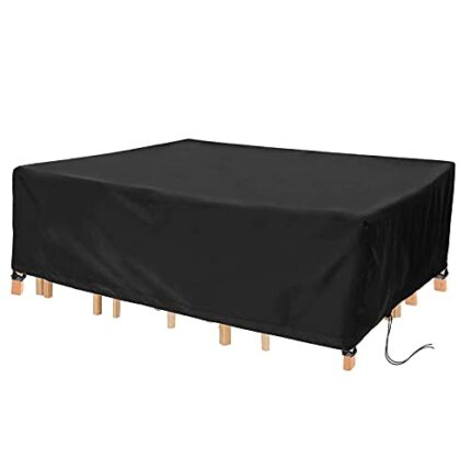 Landrip Garden Furniture Covers, Extra Large Outdoor Garden Table Covers Rectangular, Waterproof, Anti-UV, Heavy Duty 420D Patio Set Furniture Co