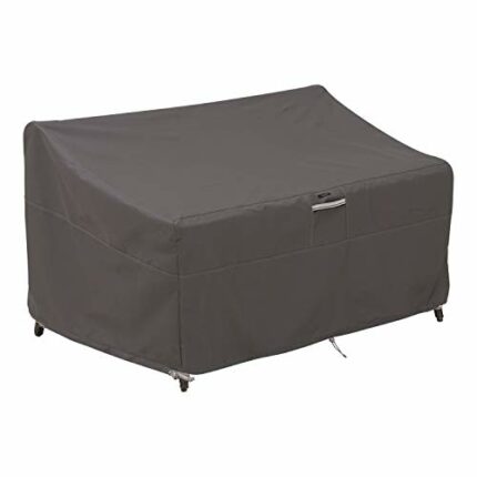 Classic Accessories Ravenna Water-Resistant Deep Seated Patio Loveseat Cover, Dark Taupe/Mushroom/Espresso (193 cm)