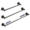 Cobbe Single-Lever Towel Rail, Extendible Towel Rail, 40 cm to 70 cm, Retractable Bathroom Towel Rail, Space Aluminium Towel Rail, Bathroom Towel