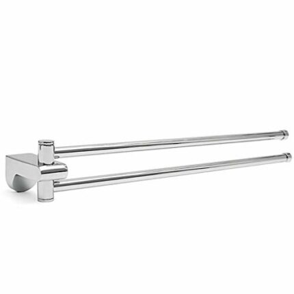 RSOCHS Brass Swivel Bathroom Double Towel Bar Hanger Rail Bath Towel Clothes Pajamas Storage Racks Rack Bar