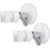 Shower Hand Held Holder Adjustable Suction Cup Shower Head Holder Universal Mounting Bracket Plastic ABS with Chrome Polished for Marble Glass Me
