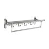 HIGOH Towel Rack Bathroom Stainless Steel Bath Towel Rod with Hook,Wall Mounted Swing Towel Bar - Bathroom Kitchen Swivel Towel Rack Hanger Holde