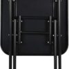 The STT Global Foldable Garden Side Table - Outdoor Garden Table - Small Patio Table - Folding Drinks Coffee Table - Tempered Glass with Metal Fr