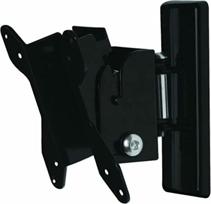 B-Tech BT7518 Flat Screen Wall Mount with Tilt & Swivel in Piano Black