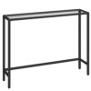 HOOBRO Console Table, Tempered Glass Sofa Table, Gold Hallway Table, Slim Entryway Table, 75 x 22 x 80 cm, Modern Display Table for Living Room,