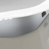 Talos Bathroom mirror with lighting Moon - bathroom mirror 40 x 45 cm - with surrounding ambient light - light color neutral white aluminum frame