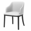 dining chair Kitchen Dining Room Furniture Chairs Living Room Armchair Modern Leather High Back Padded Soft Seat Dining Chairs Black Metal Legs L