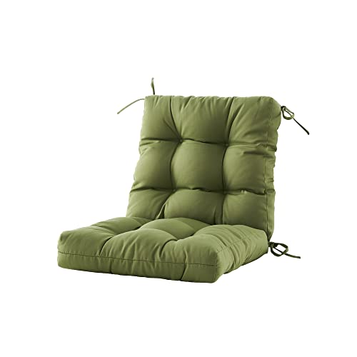 BLISSWALK Outdoor Chair Cushions, Tufted Outdoor Cushions Seat and Back, All Weather Patio Furniture Cushions,40" x20“,Khaki