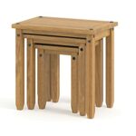 Core Products Nest Of Tables, Wood, Antique Wax