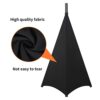 WANGCL Speaker Stand Cover Speaker Tripod Scrim Stand Skirt DJ Bag 360 Degree Cover for Speaker Lighting with Storage Bag （Black 1 Pack ）