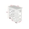 DINGZZ 4 Tier Storage Trolley Cart Kitchen Organizer Bathroom Movable Storage Shelf Wheels Household Stand Holder