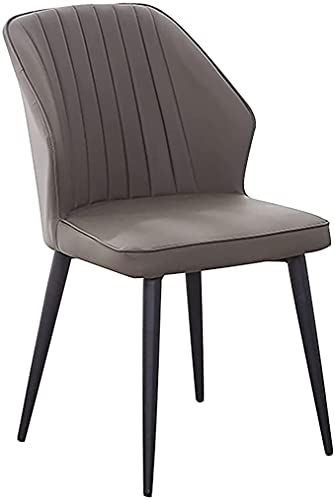 RILOOP Leather Kitchen Dining Chairs,Modern Simplicity Black Legs Backrest Chair for Living Room Bedroom Dresser Computer Chair Living Room Chair