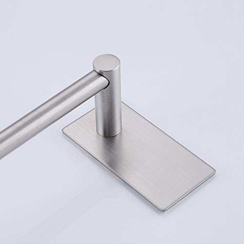 N/A Self Adhesive Single Towel Rail,Stainless Steel Bathroom Towel Holder Tack 30cm,Towel Rails Wall Mounted for Kitchen Bathrooms