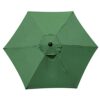 6.4Ft Patio Umbrella Replacement Canopy, 6 Ribs Replacement Outdoor Umbrella Canopy, Sun Umbrella Replacement Cloth Garden Parasol Canopy Cover,