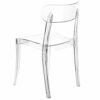 Beliani Set of 2 Dining Chairs Transparent Synthetic Backrest Armless Glossy Covington