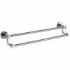 N/A Double Towel Bar Stainless Steel Bathroom Kitchen Towel Holder Dual Towel Rod Rustproof Wall Mount