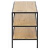 Amazon Brand - Movian Shoe Rack with 2 Shelves, Wild Oak Top and Black Metal Base, 35 x 77 x 50 cm