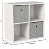 Home Source Storage Cube 4 Shelf Bookcase Wooden Display Unit Organiser White Furniture