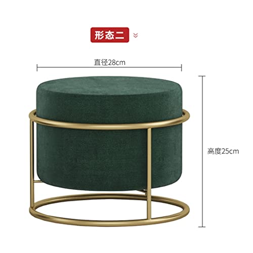LUKEO Round Stool, Household Small Stool, Living Room Coffee Table, Sofa Stool, Shoe Stool Replacement