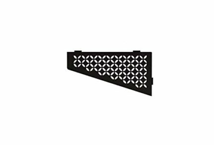Schluter Systems Quadrilateral Corner Shelf-E - Floral Design - Matte Black - (SES3D5MGS) Kerdi-Line Shower Acessory