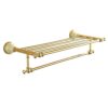 HIGOH Towel Racks,Bathroom Towel Rack Wall Mounted Towel Holder,Bathroom Accessories,Brass Towel Holder,Towel Bar,Towel Rack,Bath Shelf,Natural J
