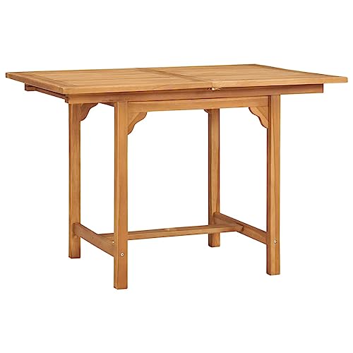vidaXL Solid Teak Wood Garden Dining Set 5 Piece Table and Chair Furniture Outdoor Garden Patio Wooden Dinner Breakfast Chair Desk