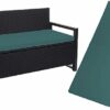 A ATH COLLECTION 100% Waterproof 2 3 4 Seater Indoor & Outdoor Bench Cushion Seat Pads for Lawn & Garden, Patio, Office, Coffee Shop with Removab