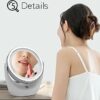 OTCPP Lighted Magnifying Mirror，4.5" Rechargeable Double Sided Lighted Makeup Mirror with 3 Colors, 1x/5x 360°Rotation Touchscreen Cosmetic Mirro