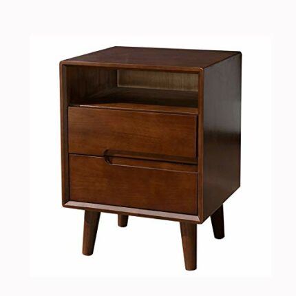 SDFGH All Solid Wood Bedside Cabinet Minimalist Bedside Cabinet, Bedroom Minimalist Locker