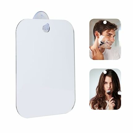 Witwar Shower Mirror, 2 Pack Fogless Travel Acrylic Mirror with Suction Cup For Shaving Portable Camping Travel Shave Makeup Mirrors Removable An