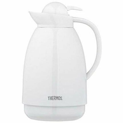 Thermos 710TRI4 34 oz White Glass Carafe, Stainless Steel, 2 milliliters