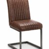 Julian Bowen Set Of 2 Brooklyn Chairs, Brown,Height: 89, Width: 47, Depth: 65cm