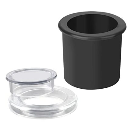 AIEX 2pcs Patio Table Umbrella Hole Ring and Cap Set,Black umbrella wedge is suitable for 2.2" to 2.5" patio table holes, the umbrella hole ring