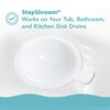 StopShroom Universal Stopper Plug for Bathtub Bathroom, and Kitchen Sink Drains Silicone White, Standard