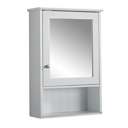 House and Homestyle Ashby Mirror Cabinet, one Size, White