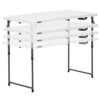 LIFETIME 92100 - Height-adjustable folding table white 121.9x61x61-91.4 cm