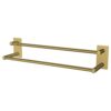 Towel Rail, No Drilling Bathroom Towel Rail, Self Adhesive Wall Mounted Double Hand Towel Holder Made of 304 Brushed Stainless Steel for Bathroom