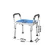 Bath Stools,Shower Chair with Armrest Height Adjustable 41-54 cm Bathroom Stool for Seniors Shower Stool Pregnant Shower Seat Non-Slip Bathroom A