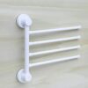 Towel Rack Wall-Mounted Holder Swivel Arm Towel Rail With Extra Long 4 Bars Swivel Bars,Swing Towel Holder For Kitchen,Bathroom,Toilet(Color:A)