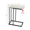 ANYHI Side Table Small table C Shaped Snack Table with Metal Frame End tables, Coffee Tray Side Desk Couch Table for Sofa Laptop for small space