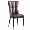dining chair Kitchen Dining Room Furniture Chairs Dining Chairs Modern Leather High Back Padded Soft Seat Dining Chair Water Proof Leather Side C