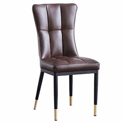 dining chair Kitchen Dining Room Furniture Chairs Dining Chairs Modern Leather High Back Padded Soft Seat Dining Chair Water Proof Leather Side C