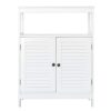 DSHGDJF 100-page Two-door Cabinet Bathroom Dining Room Porch MDF 60x30x80CM White