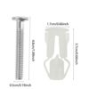 4 Pcs Toilet Seat Fittings and Fixtures, Toilet Lid Top Fixing Hinges Screws Expanding Nylon Nuts WC Hinge Blind Hole Fittings, White