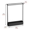 SEYFI Umbrella Stands,Nordic Style Rectangle Racks, Umbrella Holder with Removable Drip Tray & 4 Hooks, Canes Organizer for Ski Poles,F Clubs