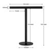 Pynsseu Bath Hand Towel Holder Standing, SUS304 Stainless Steel Matte Black T-Shape Towel Bar Rack Stand, Tower Bar for Bathroom Kitchen Vanity C