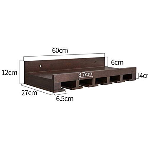 Wall Mount The Wine Glass Hanging Rack Kitchen or dininghanging Wine Shelf Timber Frame Walnut color23.6x10.6x4.7inches Decorative wine rack