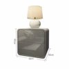 FRDTSG Bedside Table Wood Minimalist Gray Bedside Table, Two-layer Drawer Type Large Capacity Bedside Table